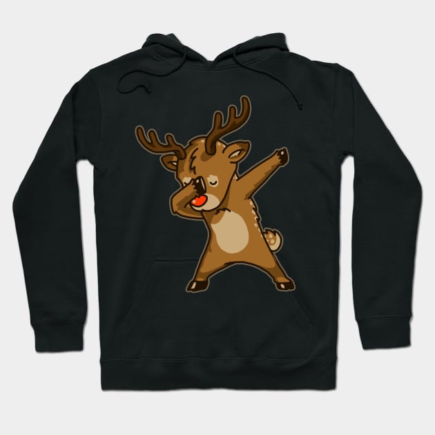 Dabbing Reindeer Shirt Christmas Dab Rudolph Reindeer TShirt 2 Hoodie by vo_maria